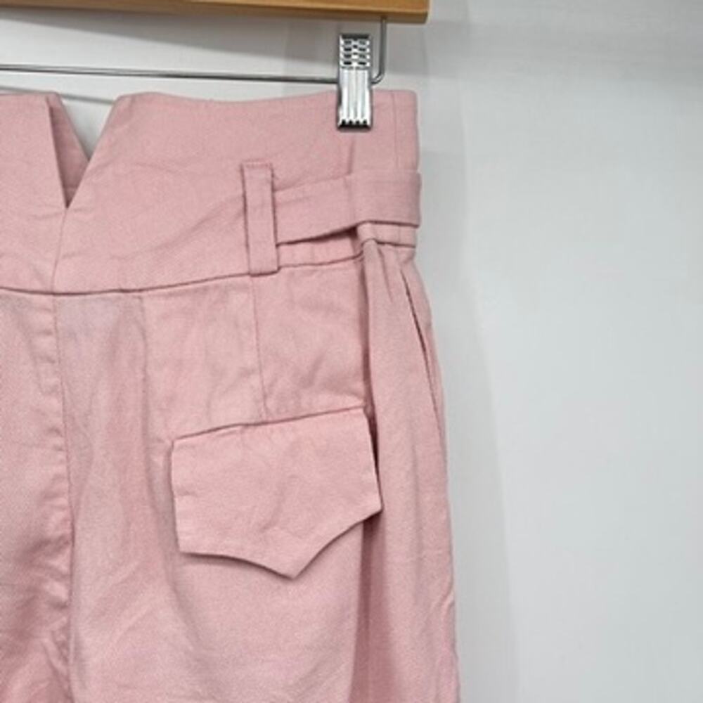 fleur du mal V Waist Trouser‎ in Coral Blush Pink Women's 2 Silk Wool Blend - Picture 7 of 10